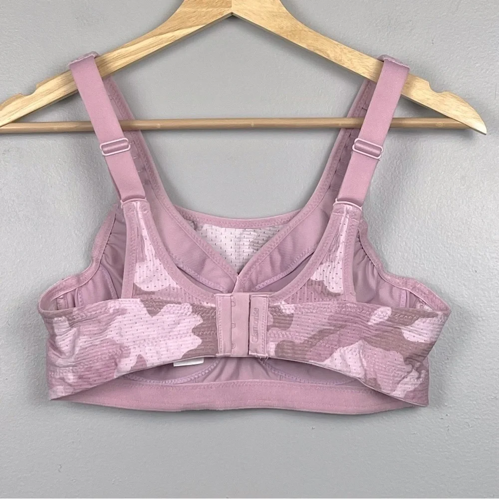 Glamorize pink camo print Custom Control Sports Bra, 36B.